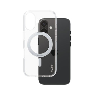 PanzerGlass CARE MagaSafe & KickStand Compatible Case for Apple iPhone 16 - Silver